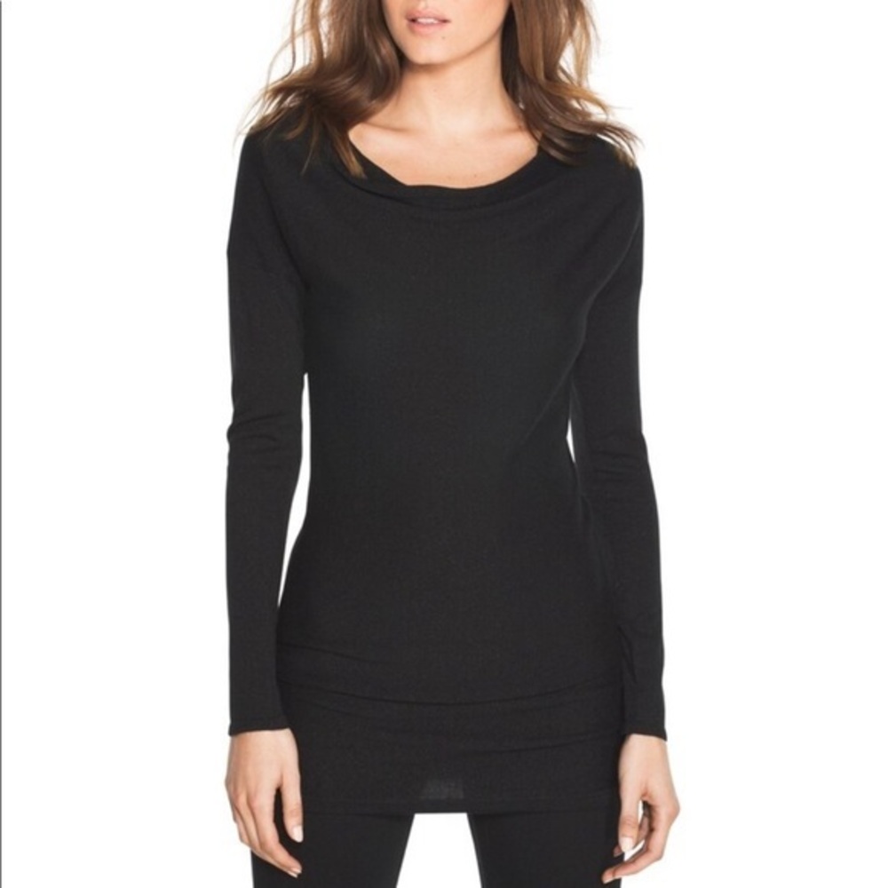 WHBM Shimmer Drape Neck Tunic